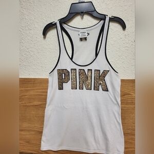 PINK Victoria Secret White Tank Top Women Size XS